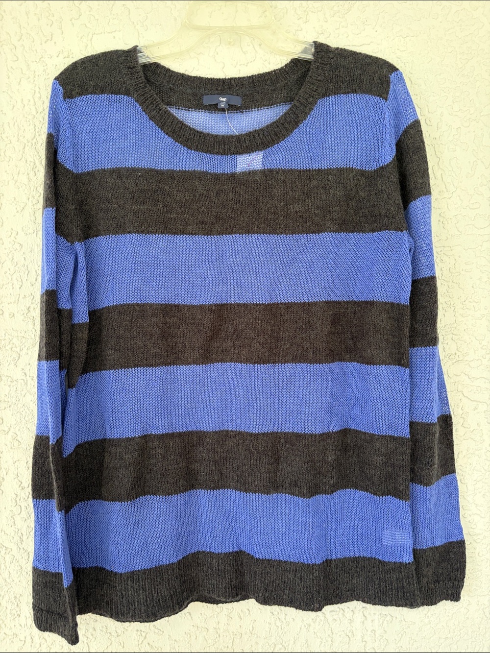 GAP Blue and Black Striped Crewneck Sweater size XL